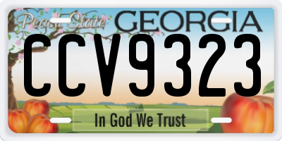 GA license plate CCV9323