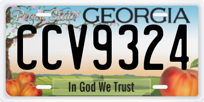 GA license plate CCV9324