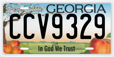 GA license plate CCV9329