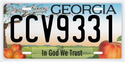 GA license plate CCV9331