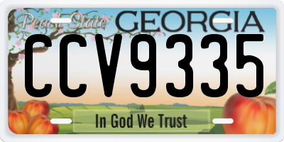 GA license plate CCV9335