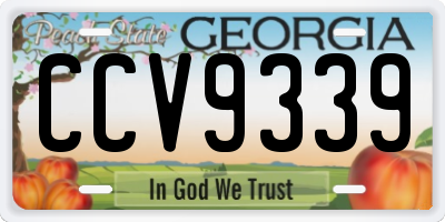 GA license plate CCV9339