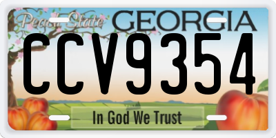 GA license plate CCV9354