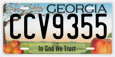 GA license plate CCV9355