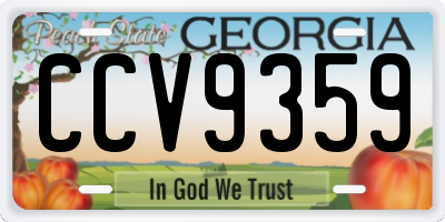 GA license plate CCV9359