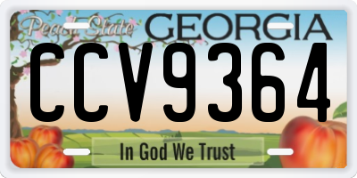 GA license plate CCV9364