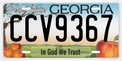 GA license plate CCV9367