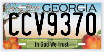 GA license plate CCV9370