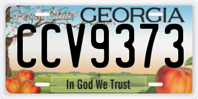GA license plate CCV9373