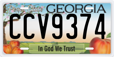 GA license plate CCV9374