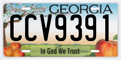 GA license plate CCV9391