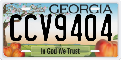 GA license plate CCV9404