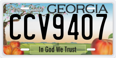 GA license plate CCV9407