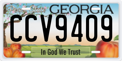 GA license plate CCV9409