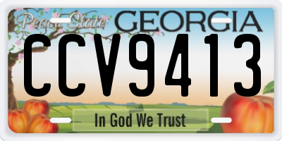 GA license plate CCV9413