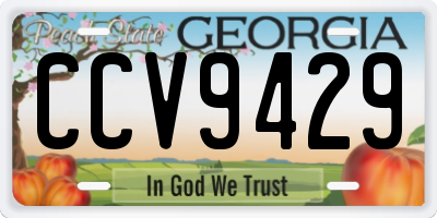 GA license plate CCV9429