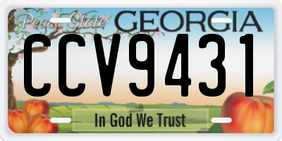 GA license plate CCV9431