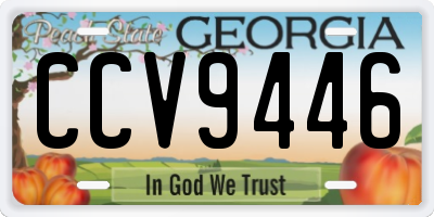 GA license plate CCV9446