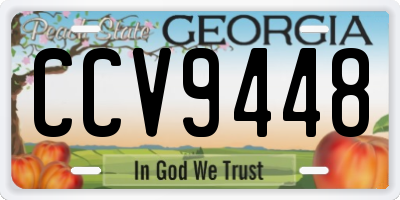 GA license plate CCV9448