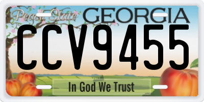 GA license plate CCV9455