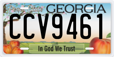 GA license plate CCV9461