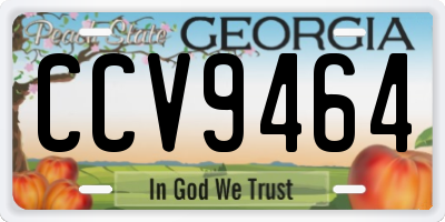 GA license plate CCV9464