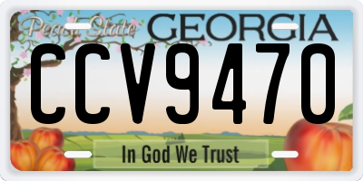 GA license plate CCV9470