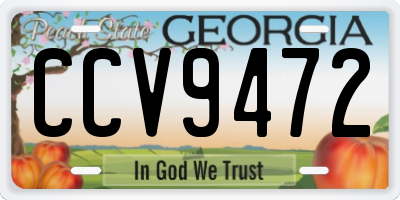 GA license plate CCV9472