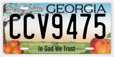 GA license plate CCV9475