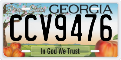 GA license plate CCV9476