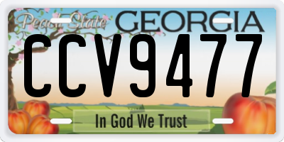 GA license plate CCV9477
