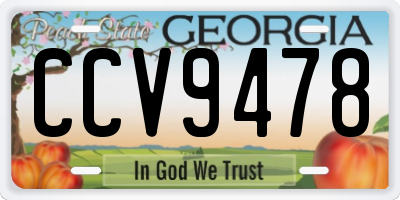 GA license plate CCV9478
