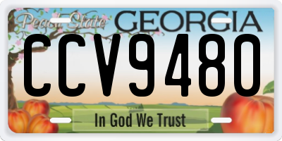 GA license plate CCV9480