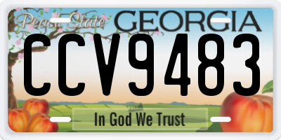 GA license plate CCV9483