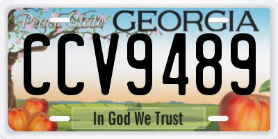 GA license plate CCV9489