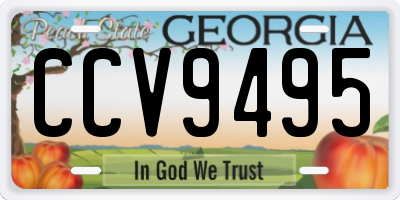 GA license plate CCV9495