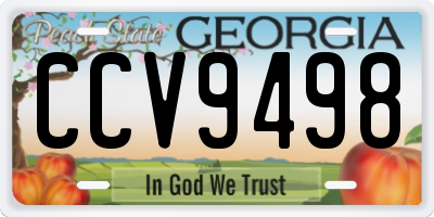 GA license plate CCV9498