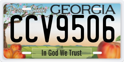 GA license plate CCV9506