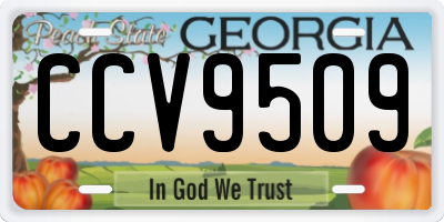GA license plate CCV9509