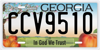 GA license plate CCV9510