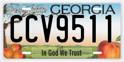 GA license plate CCV9511
