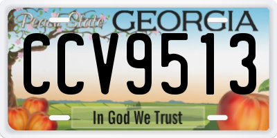GA license plate CCV9513