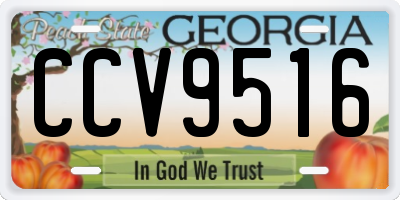 GA license plate CCV9516