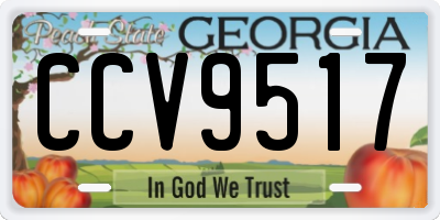 GA license plate CCV9517