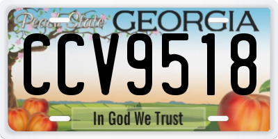 GA license plate CCV9518