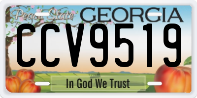 GA license plate CCV9519