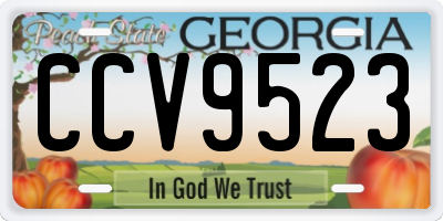 GA license plate CCV9523