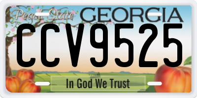 GA license plate CCV9525