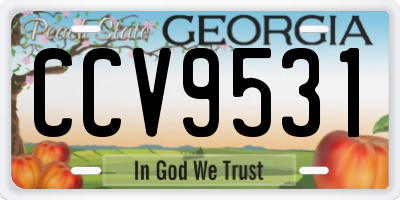 GA license plate CCV9531
