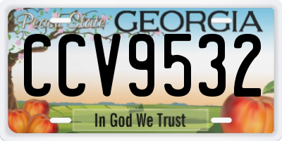 GA license plate CCV9532